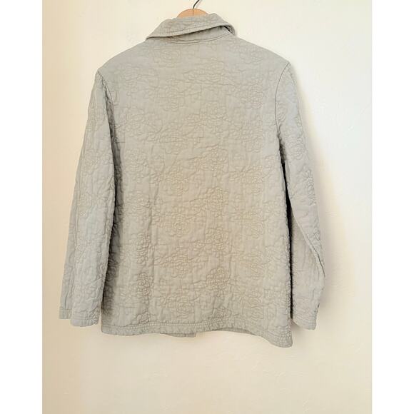 Better Than Basic Beige Quilted Jacket Button Front Pockets Women’s Size S - Picture 6 of 6